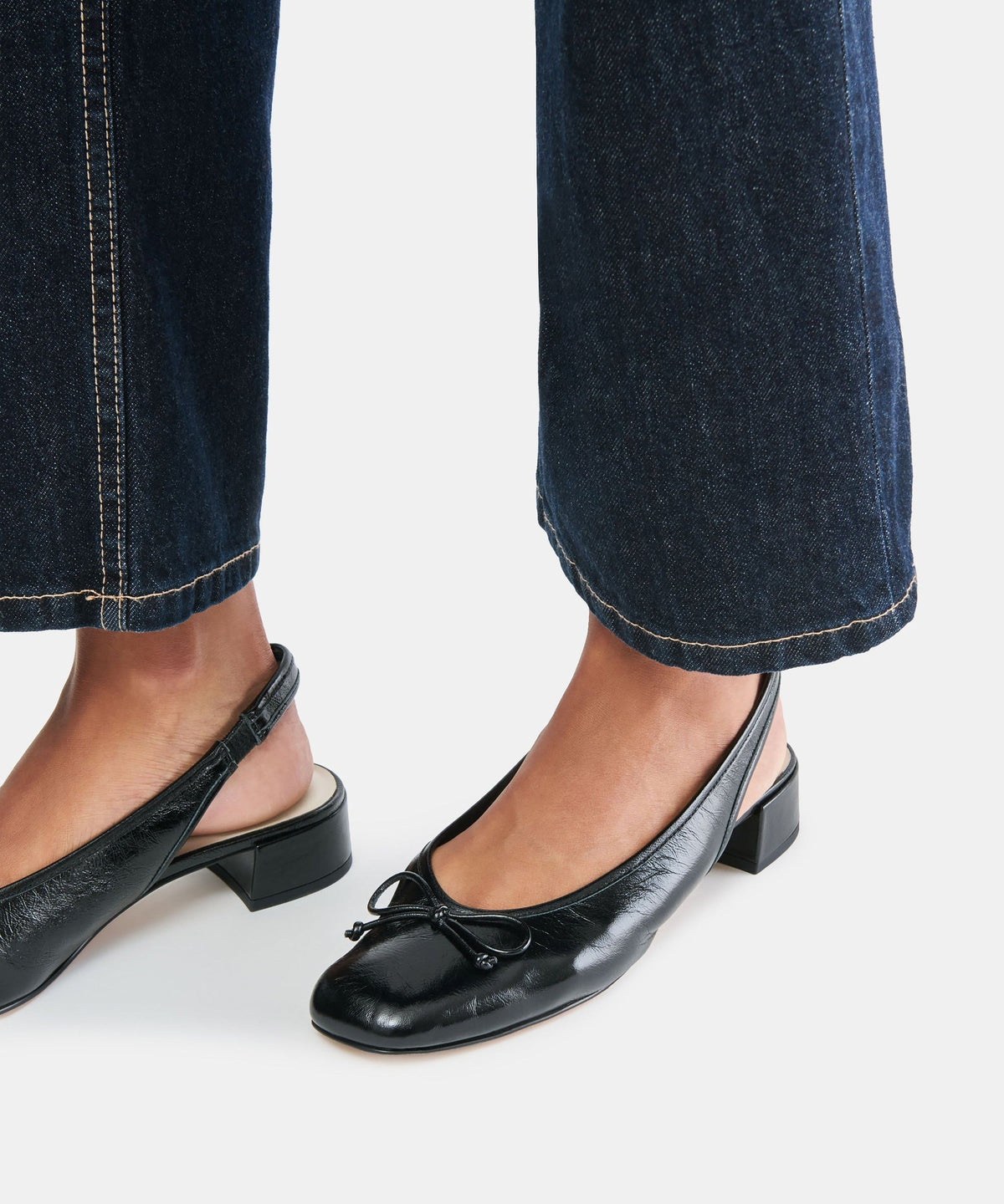 MARIEN MID HEELS BLACK LEATHER