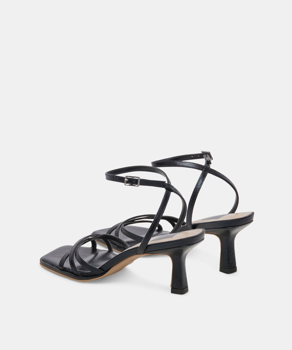 MANJI HEELS MIDNIGHT PATENT LEATHER