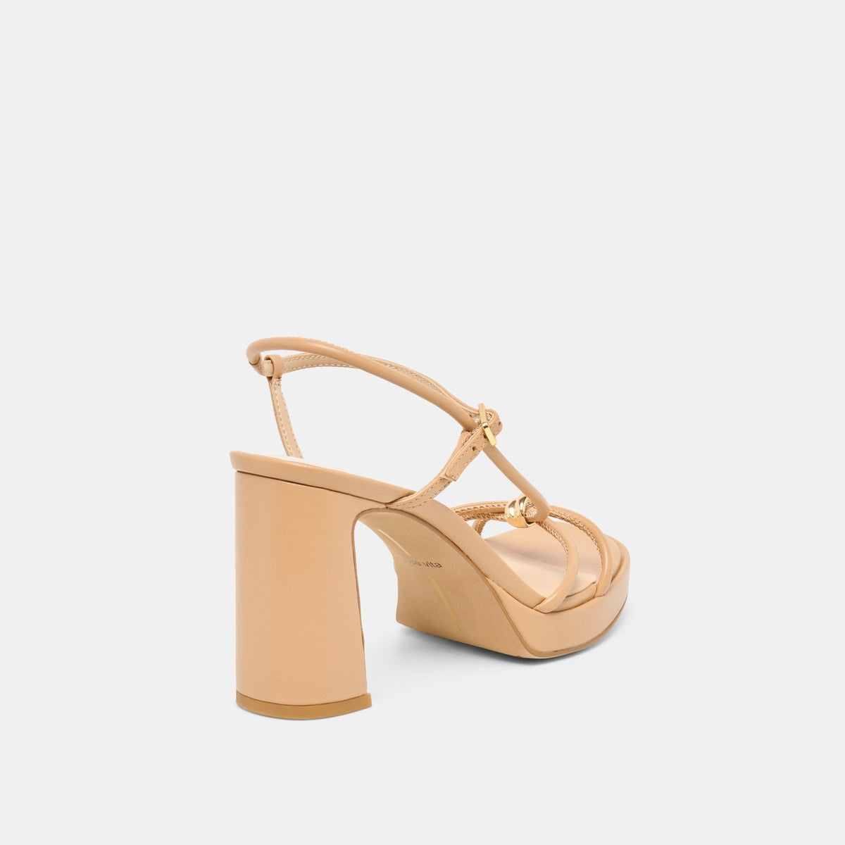 ODETE HEELS LT TAN LEATHER