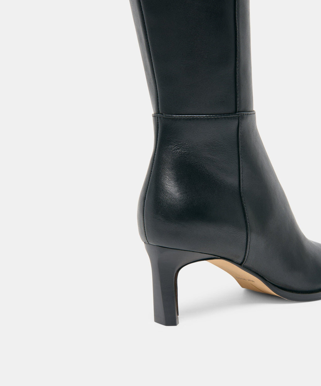 ALIMA NARROW CALF BOOTS BLACK LEATHER