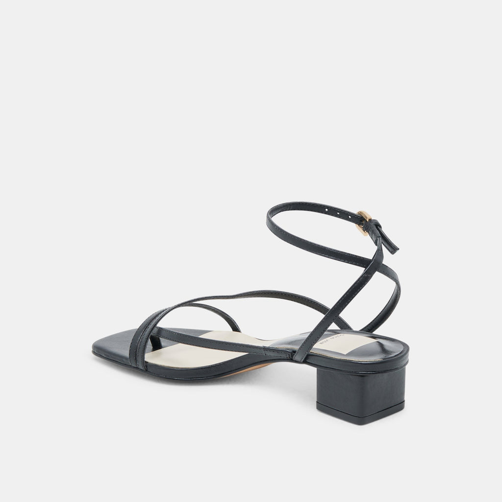 KARLOS SANDALS BLACK LEATHER