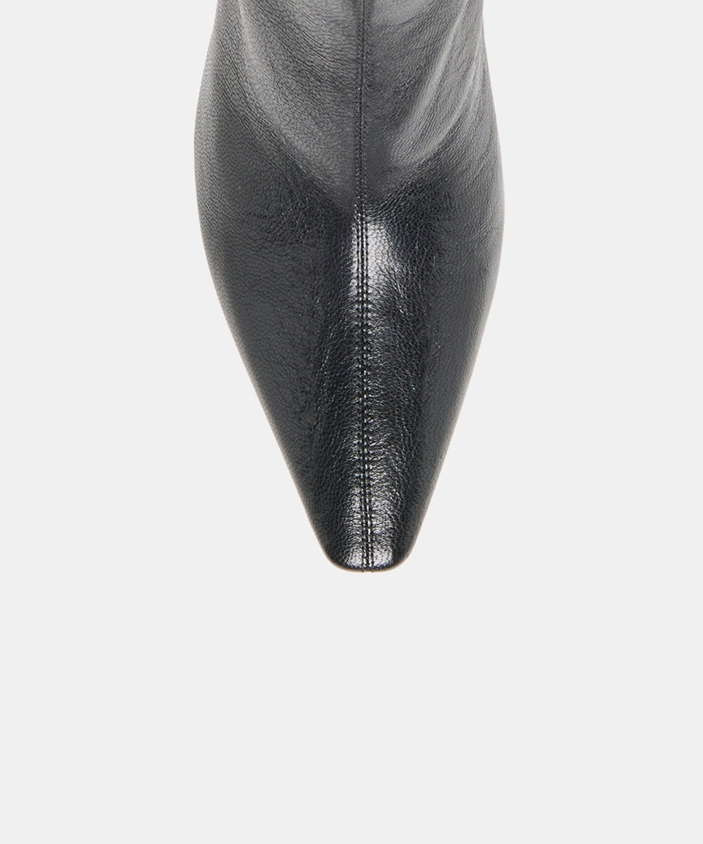 KARLIE BOOTIES BLACK LEATHER