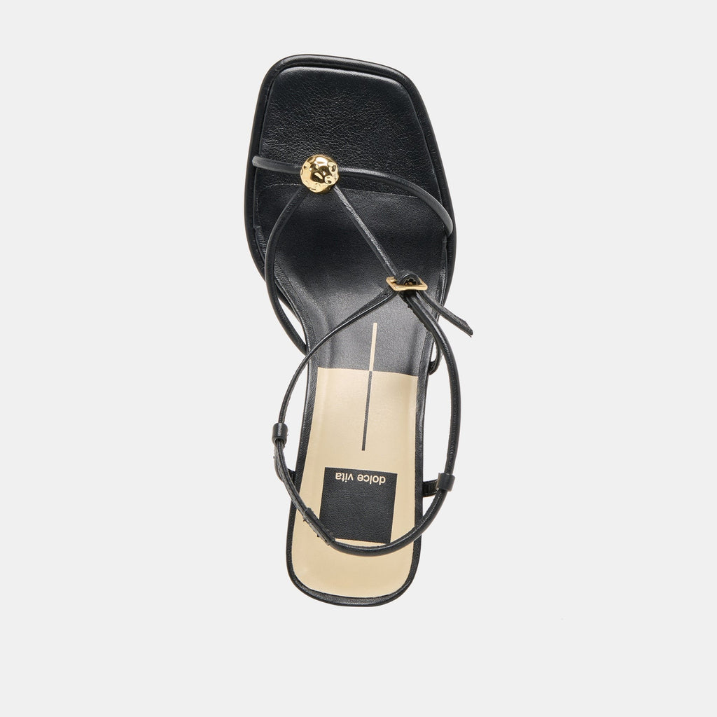MYLEE HEELS BLACK LEATHER