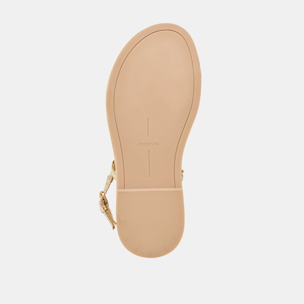 DOM SANDALS GOLD DISTRESSED LEATHER