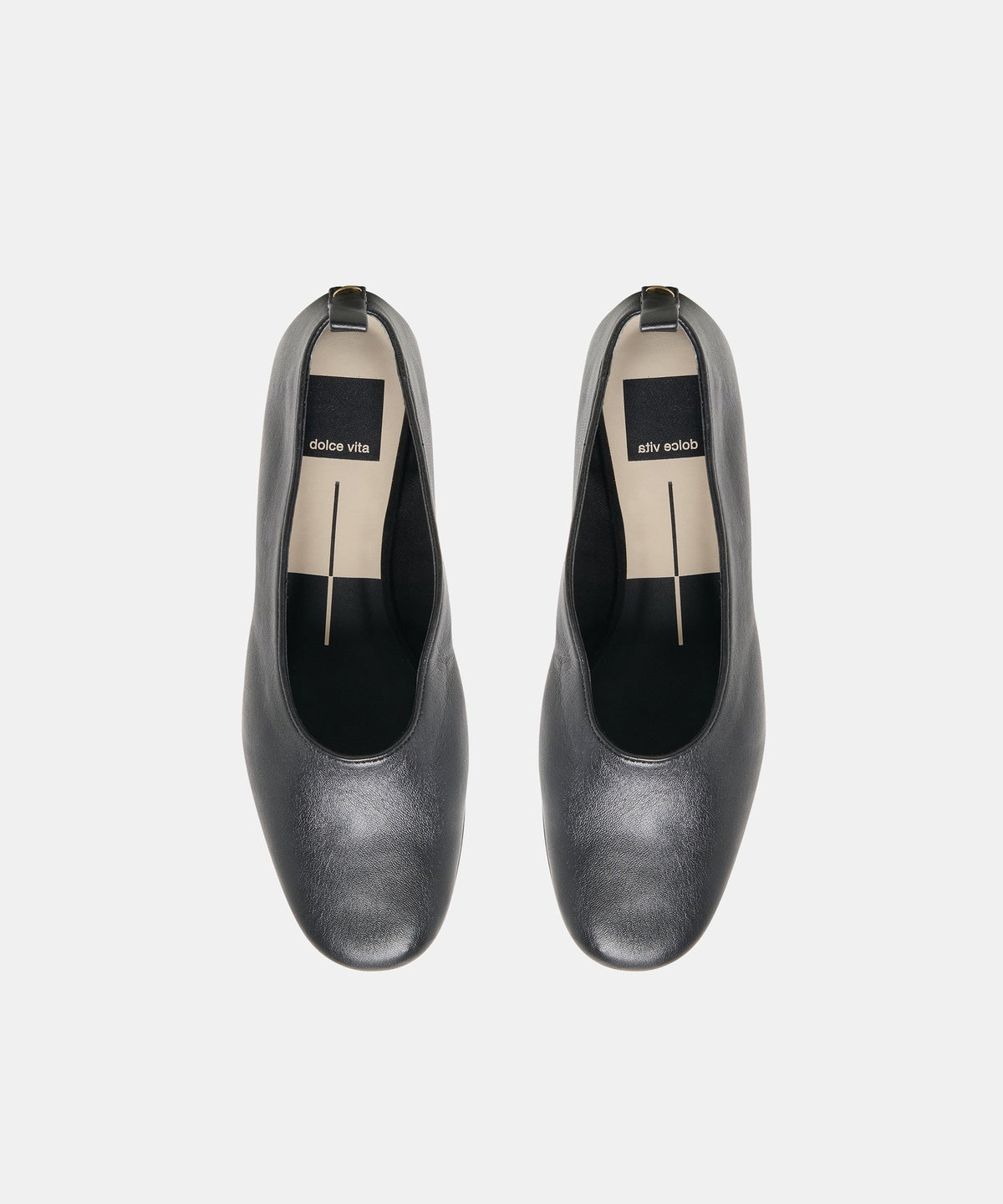 KORY BALLET FLATS BLACK LEATHER
