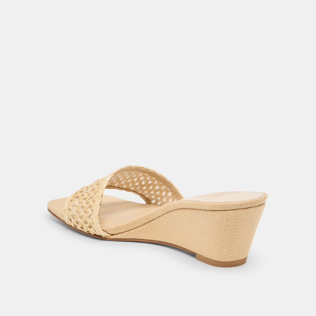 QAILY WEDGES LT NATURAL RAFFIA