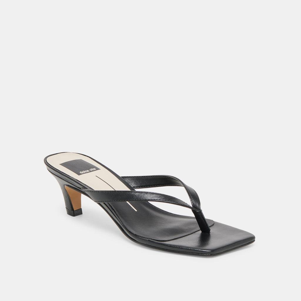 RAMIA HEELS BLACK LEATHER