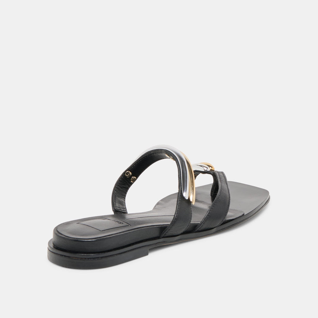TARINA SANDALS BLACK LEATHER