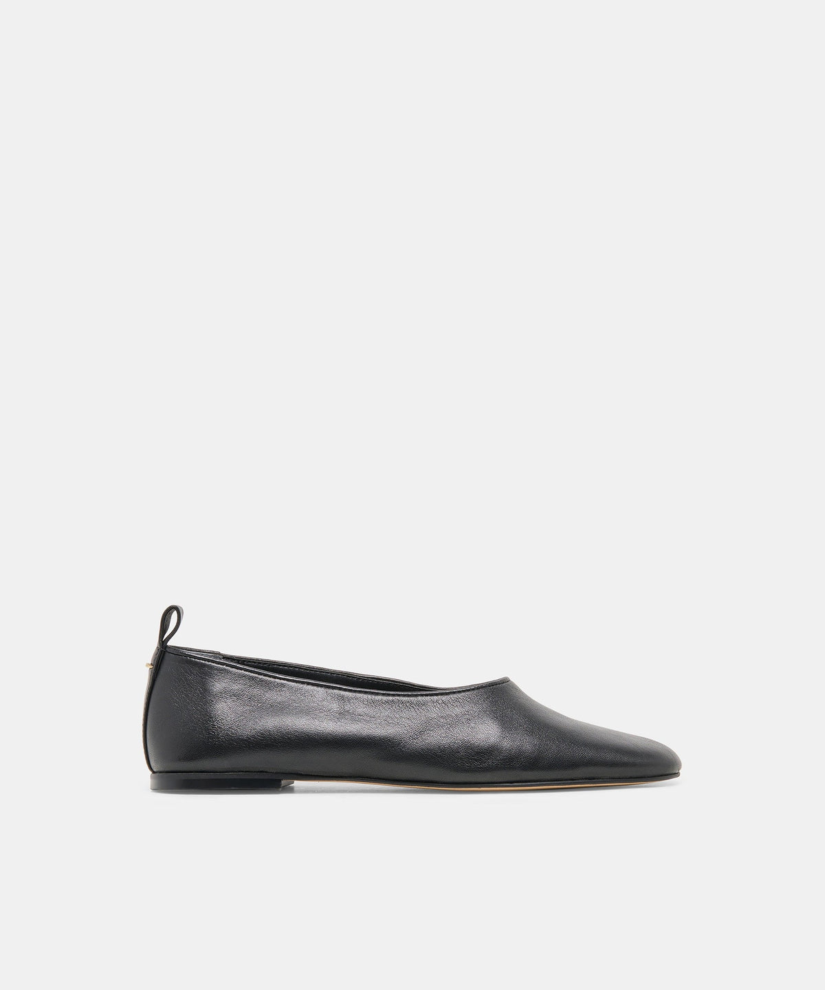 KORY BALLET FLATS BLACK LEATHER