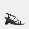 AYLEE WEDGES BLACK LEATHER