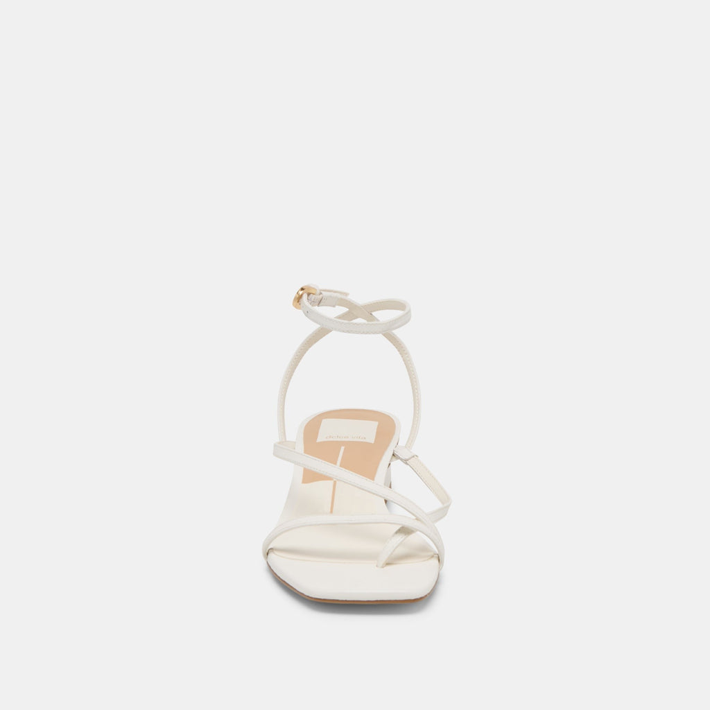 KARLOS WIDE SANDALS TRUE WHITE LEATHER