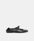 CORNEL FLATS BLACK LEATHER