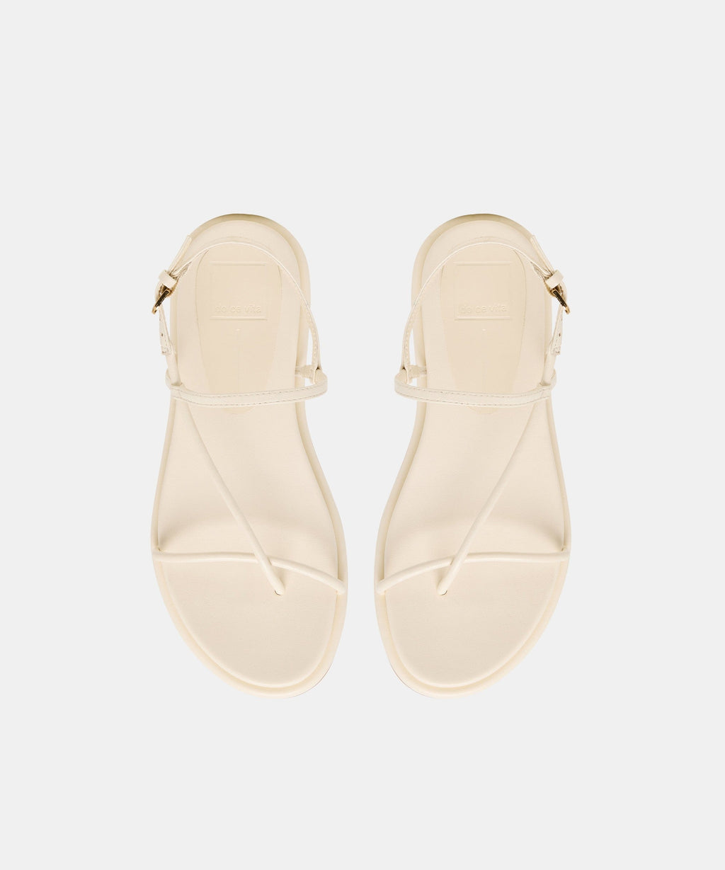 DOM SANDALS OFF WHITE LEATHER