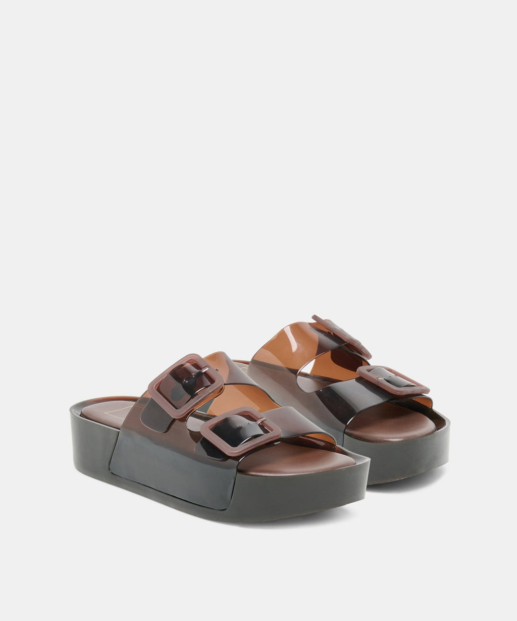 JULIO X SANDALS CHOCOLATE VINYL