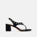 YVES STUD HEELS ONYX SUEDE