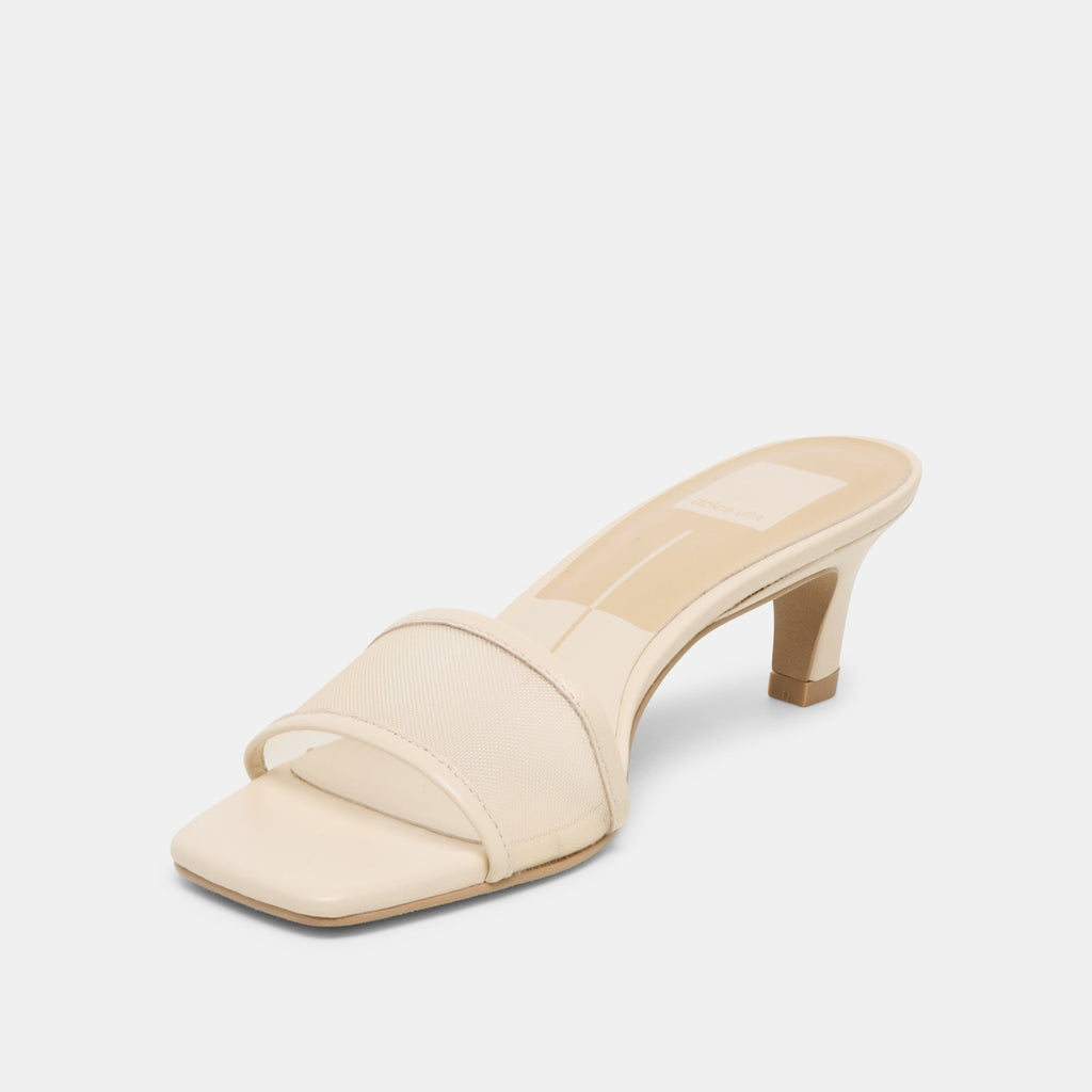 REXA MESH HEELS CREME MESH