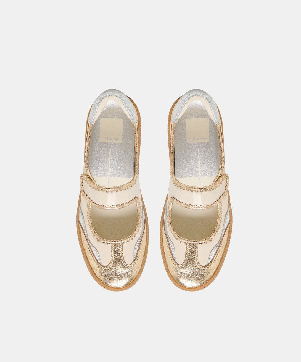 NANET SNEAKERS METALLIC MULTI LEATHER