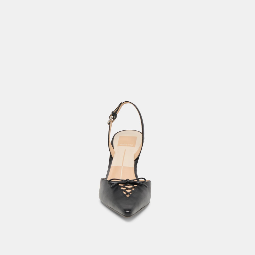 HAMYA HEELS BLACK LEATHER