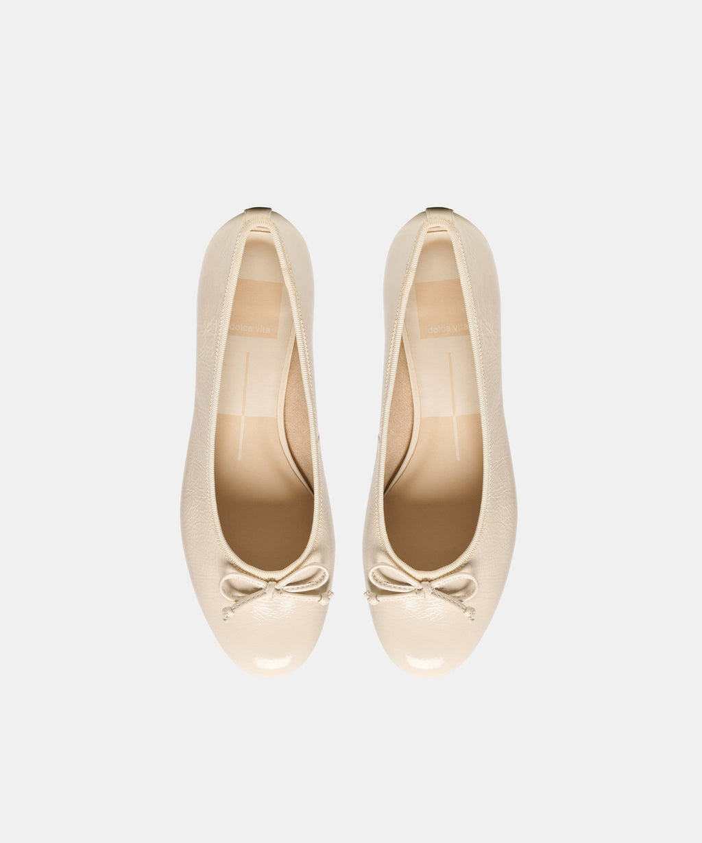RITLA MID HEELS ALABASTER LEATHER