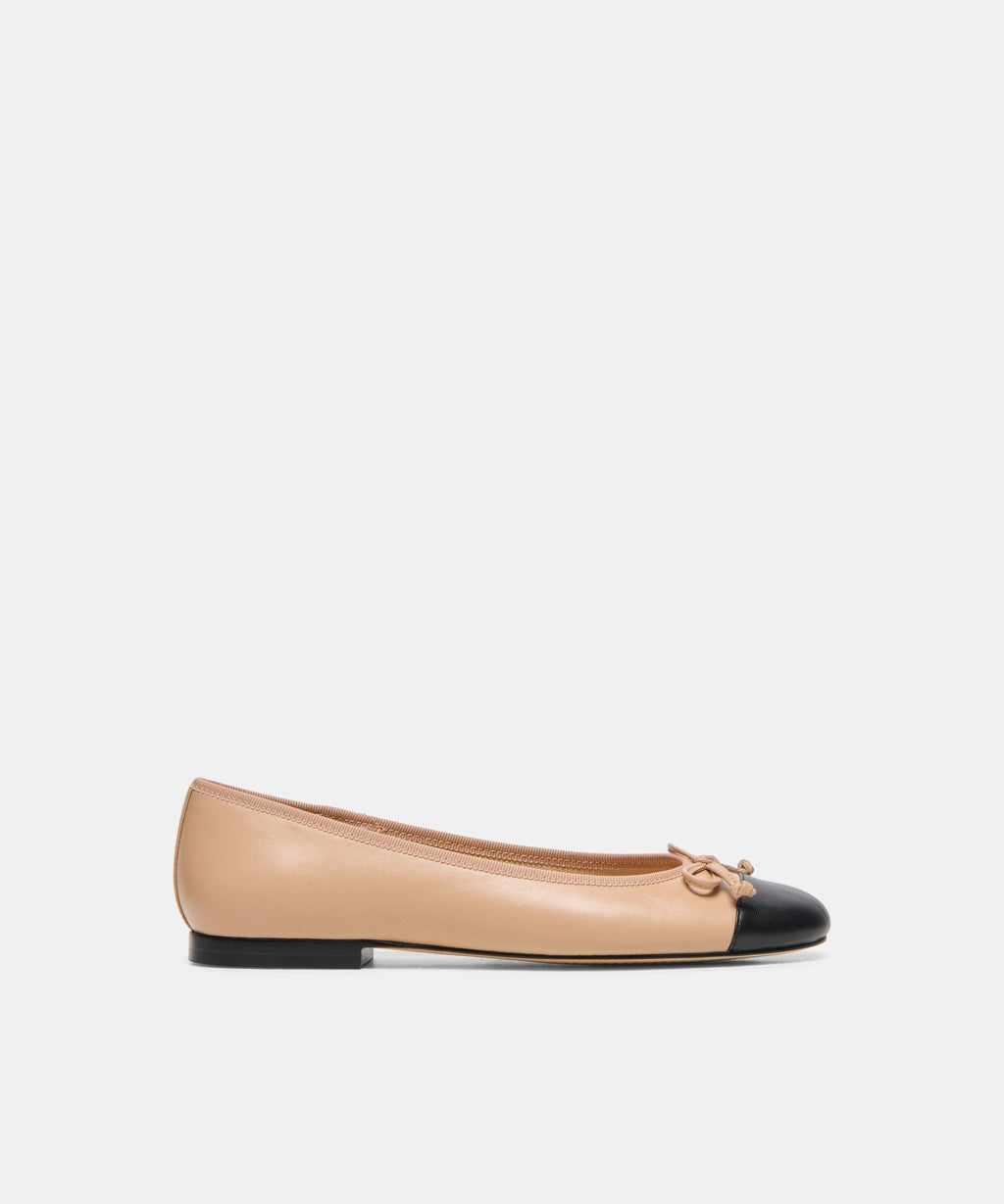 RITLA CAPTOE BALLET FLATS LT TAN LEATHER