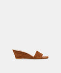 QAILY WIDE WEDGES BROWN SUEDE