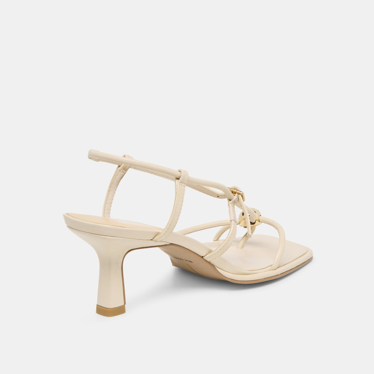 MYLEE WIDE HEELS CREME LEATHER