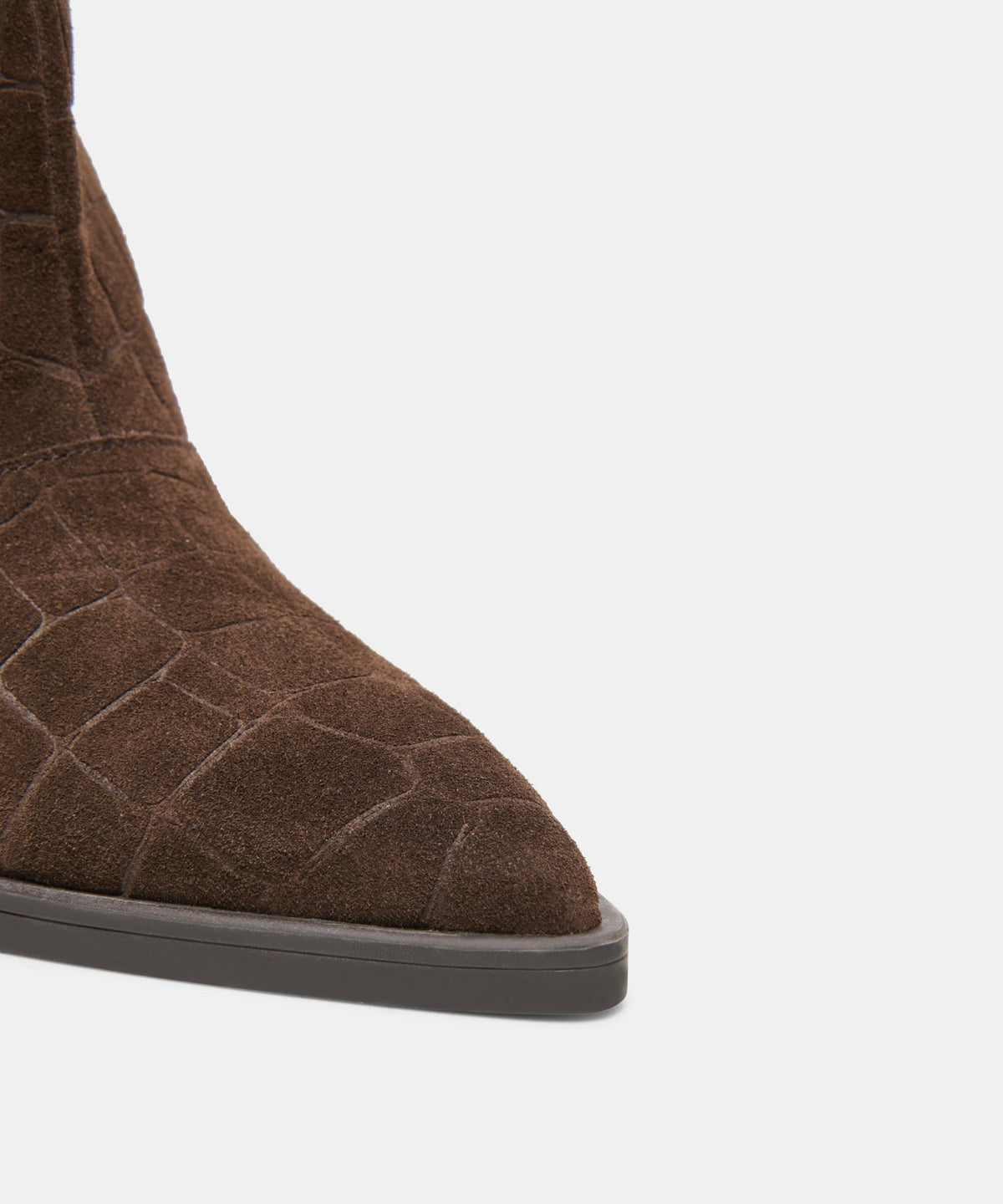 ADISEN BOOTS ESPRESSO EMBOSSED SUEDE