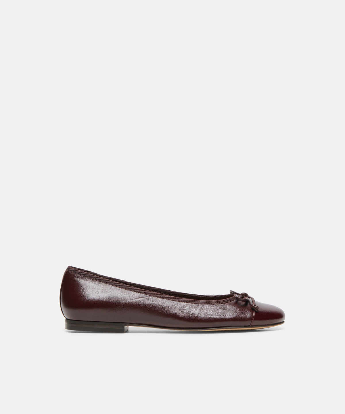 RITLA CAPTOE BALLET FLATS BLACK CHERRY LEATHER