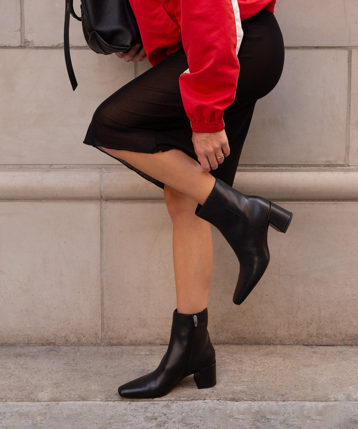 BAYRA BOOTIES BLACK LEATHER
