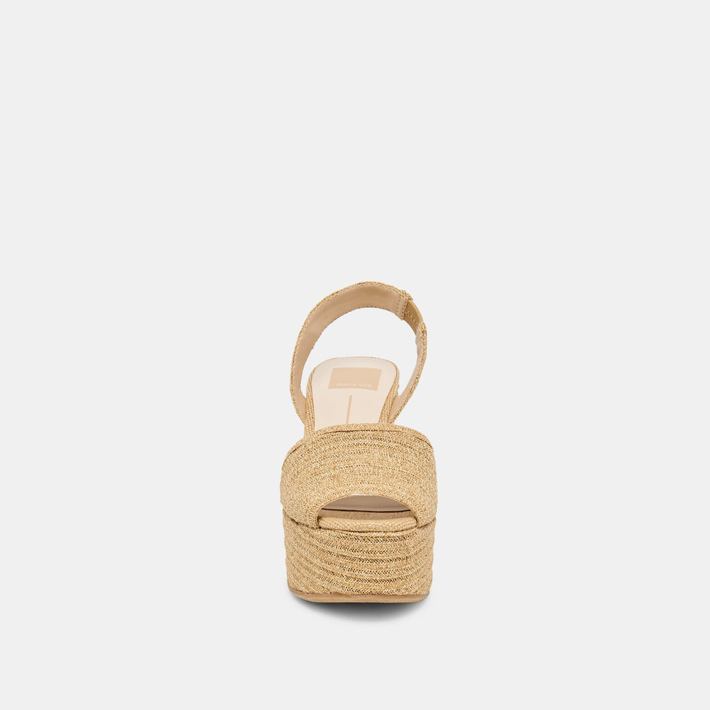 AKERA WEDGES NATURAL RAFFIA