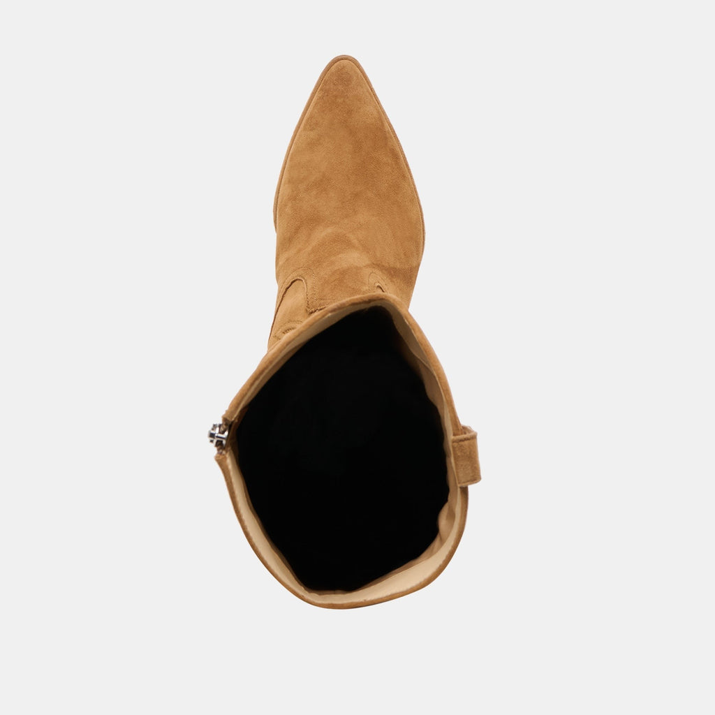 ALISA BOOTS LT BROWN SUEDE