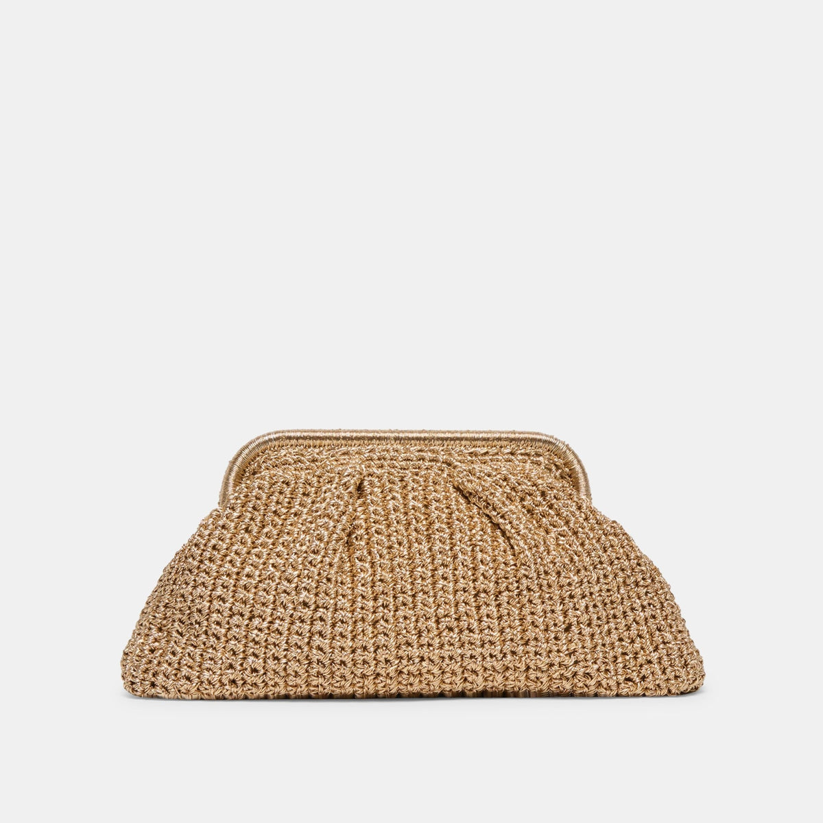 IONE CLUTCH GOLD CROCHET