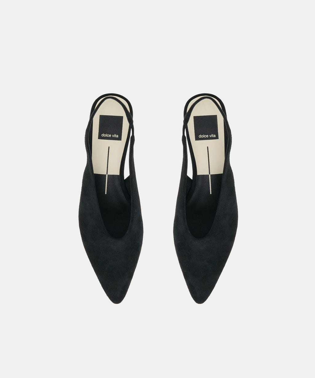 LEEROY FLATS ONYX SUEDE