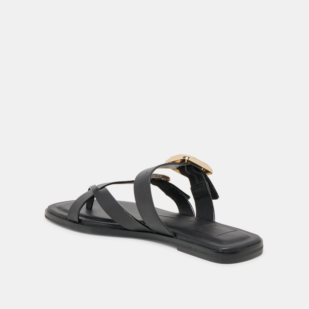 SHORE SANDALS BLACK LEATHER
