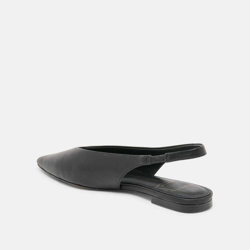 KENDLE FLATS BLACK LEATHER