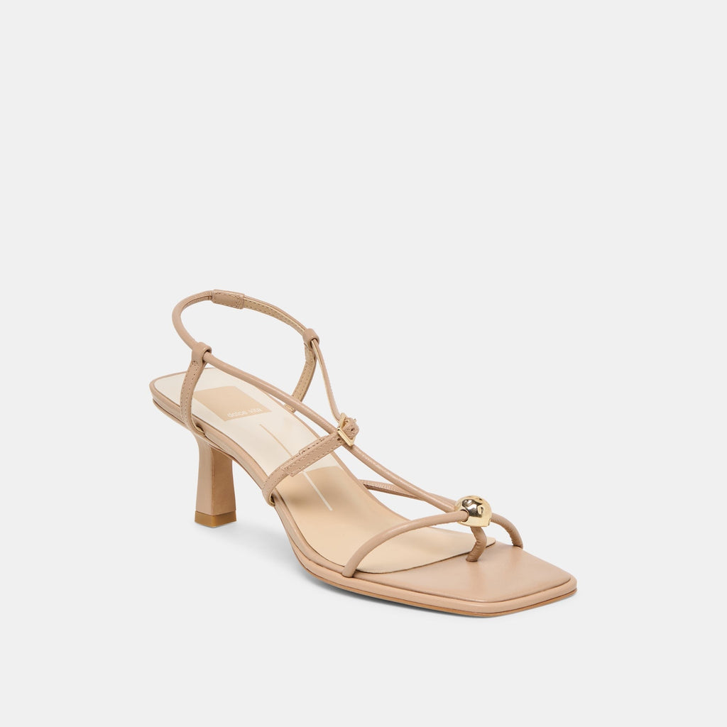 MYLEE HEELS LIGHT TAN LEATHER