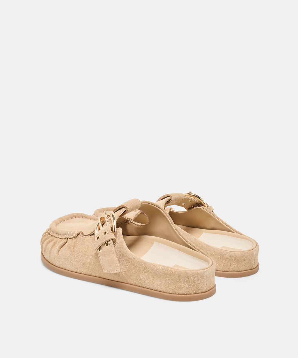 JEANNE FLATS CAMEL SUEDE