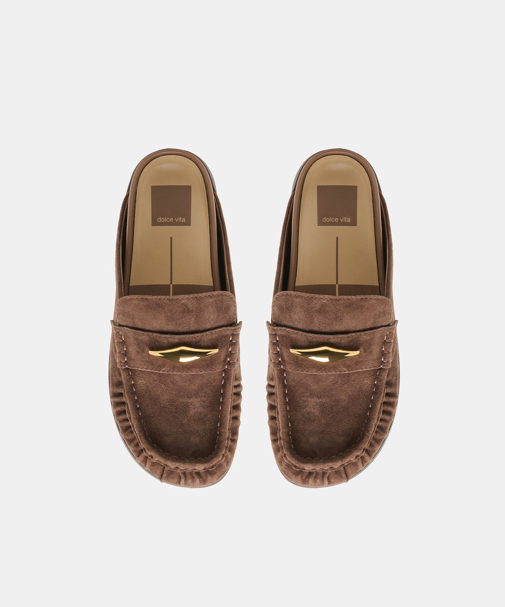 JODERO FLATS DK BROWN SUEDE