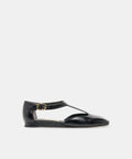 MARCY FLATS BLACK LEATHER
