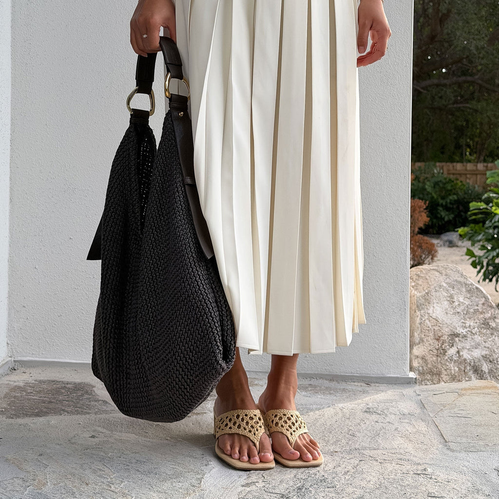 BARLO HEELS LT NATURAL WOVEN RAFFIA