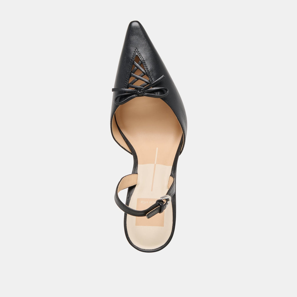 HAMYA HEELS BLACK LEATHER