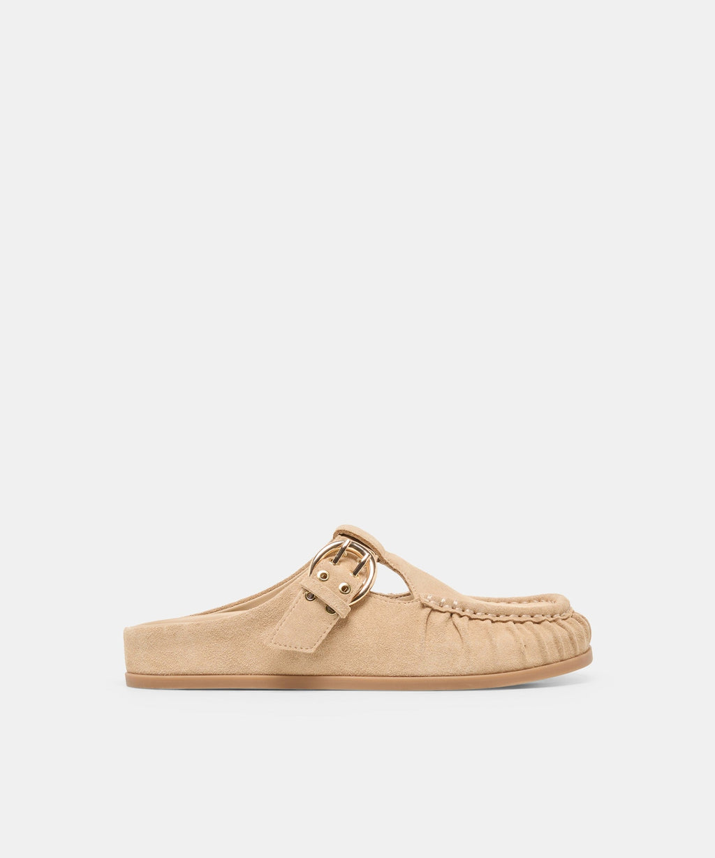 JEANNE FLATS CAMEL SUEDE