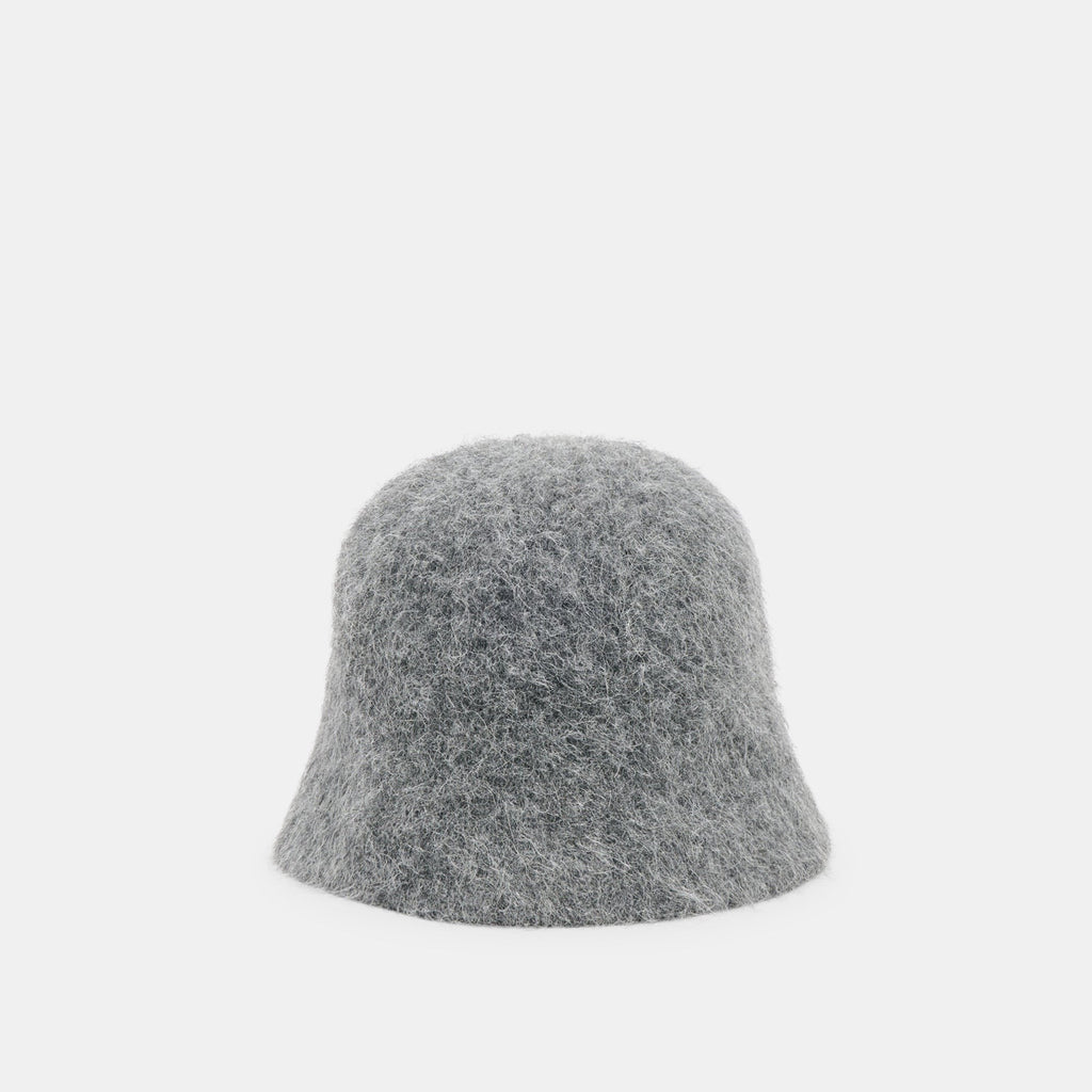 EYELASH BUCKET HAT DARK HEATHER GREY