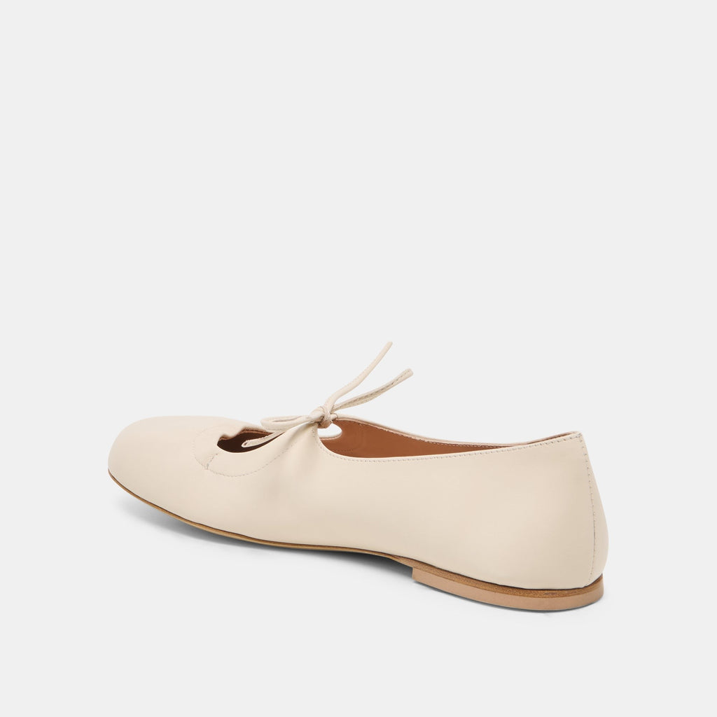 PAZEY BALLET FLATS BONE LEATHER