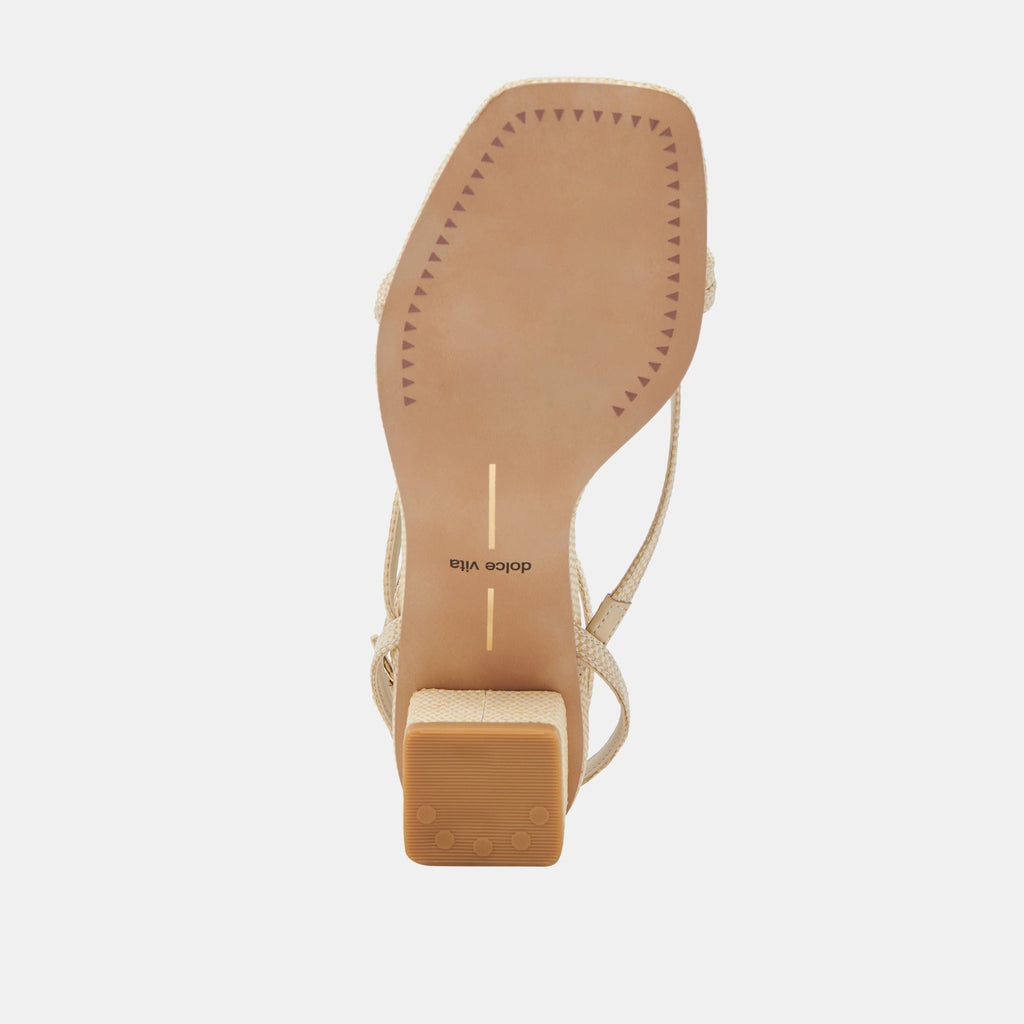 KARLOS SANDALS NATURAL WOVEN RAFFIA