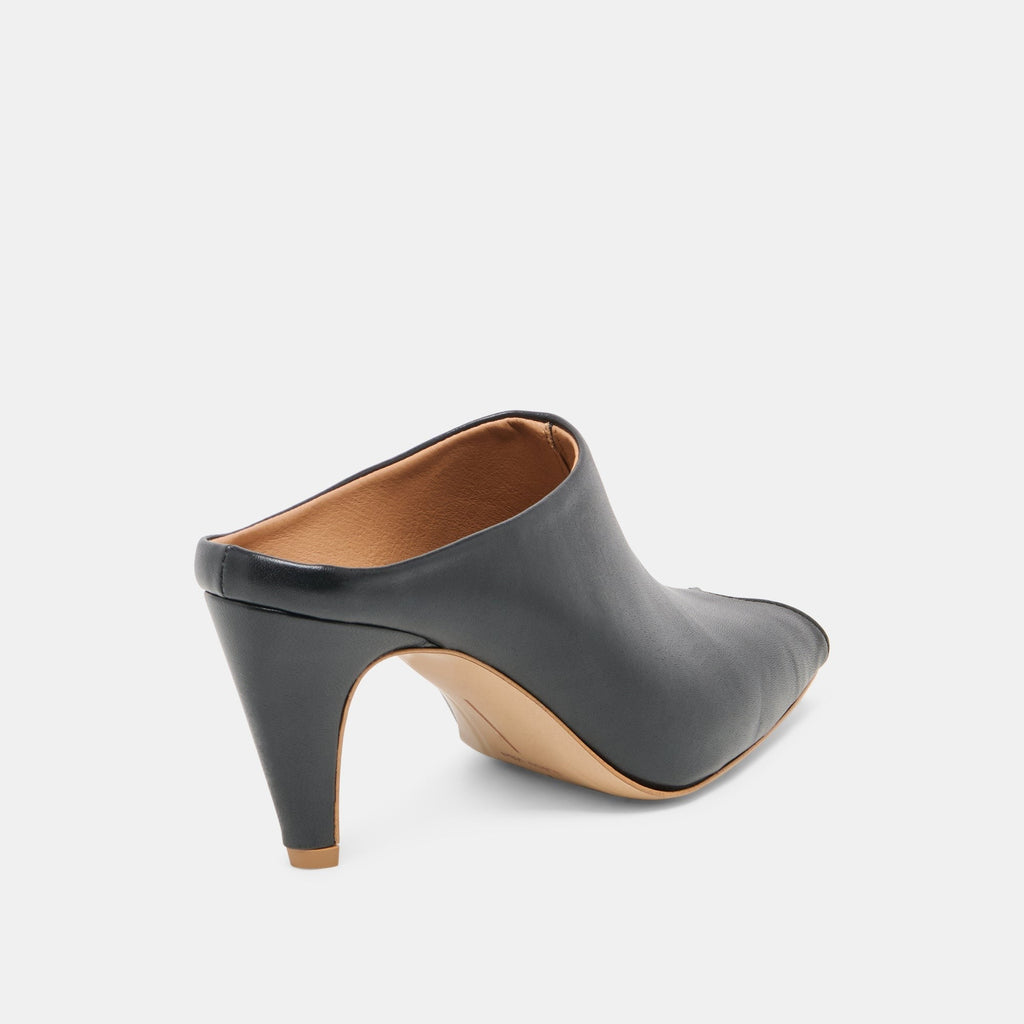 MERY HEELS BLACK LEATHER