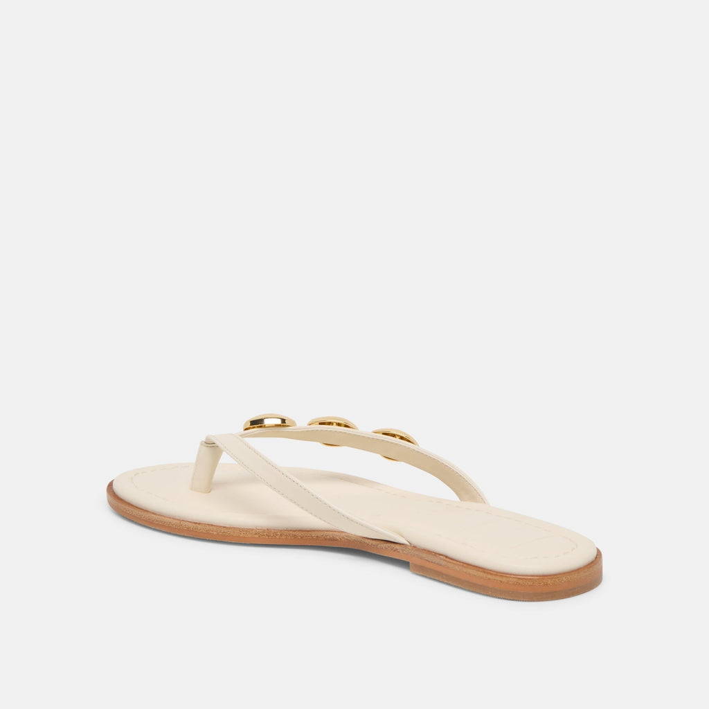 JUNY SANDALS OFF WHITE LEATHER