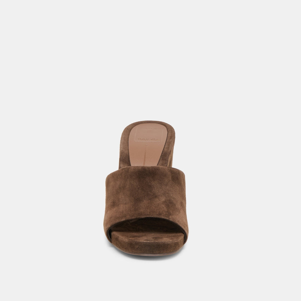 HOLTA WEDGES DK BROWN SUEDE