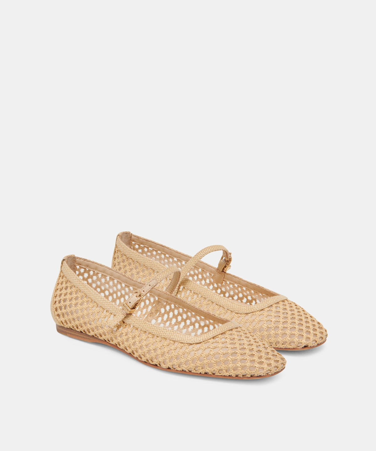 REYES BALLET FLATS LT NATURAL WOVEN RAFFIA