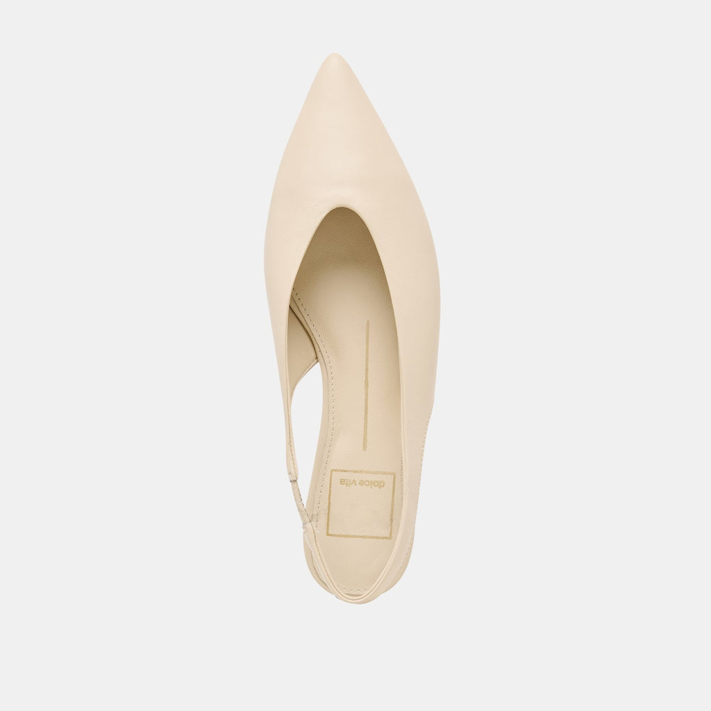 KENDLE FLATS WHITE LEATHER